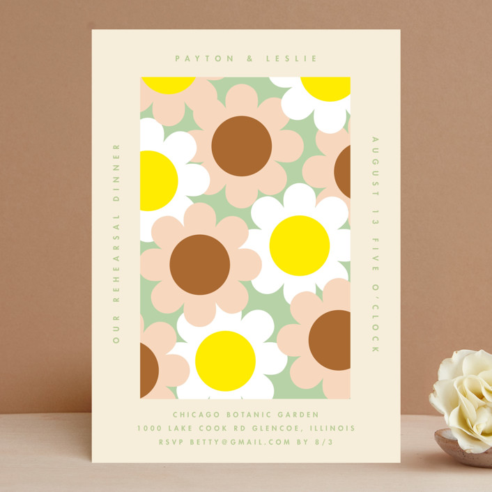 Daisy Date Rehearsal Dinner Invitations by Baumbirdy Minted