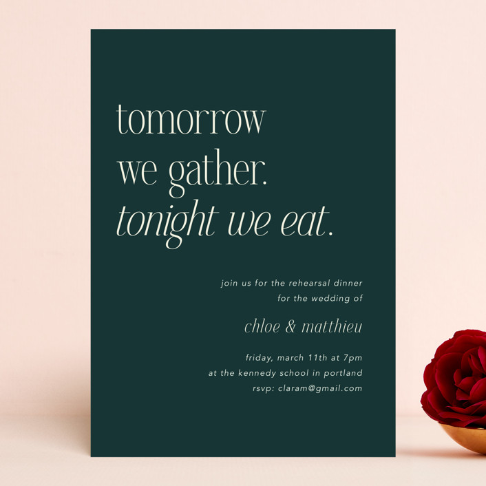 chloe Rehearsal Dinner Invitations by Kendall Minted