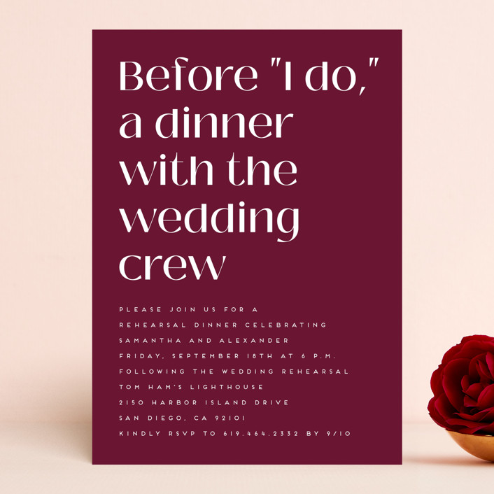 Before I Do Rehearsal Dinner Invitations by Erica Krystek Minted