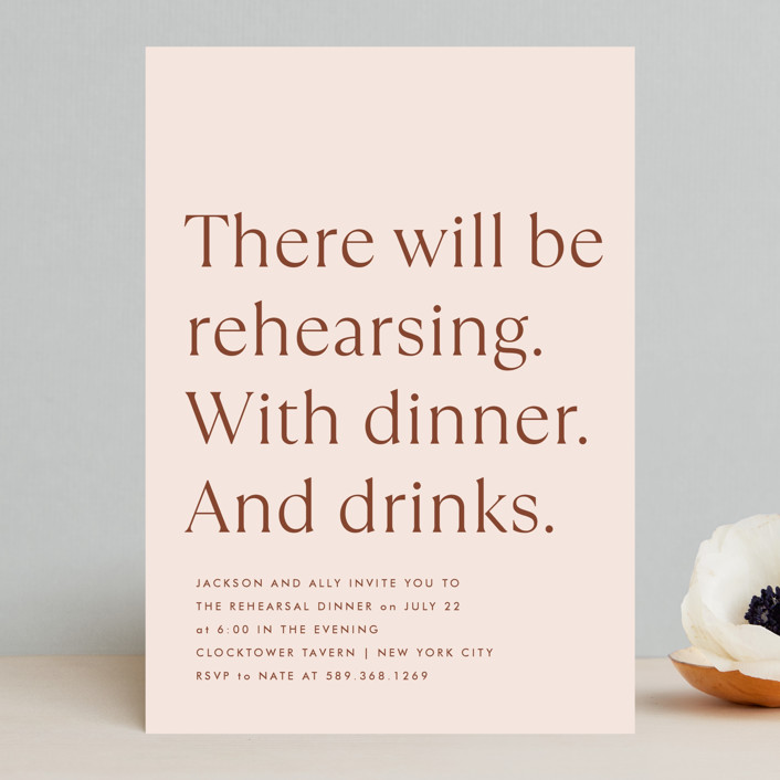 There Will Be a Party Rehearsal Dinner Invitations by Amy Payne Minted