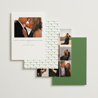 This is a kelly green rehearsal dinner invitations with standard by Cotton and Bow called first course party printing on signature in standard