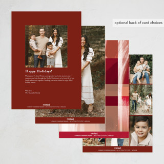 This is a maple leaf rosh hashanah cards by Leah Bisch called modern plaid printing on recycled smooth signature in standard