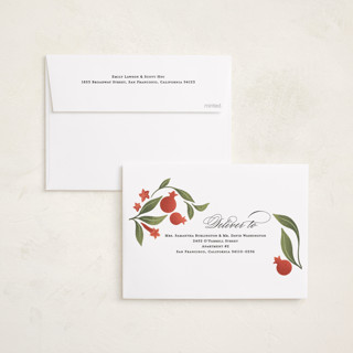 This is a sunshine rosh hashanah cards with standard by Grae called luxe pomegranate printing on recycled smooth signature in standard