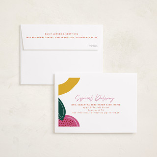 This is a apricot rosh hashanah cards with standard by Jessica Corliss called fruitful celebration printing on recycled smooth signature in petite
