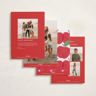 This is a honeycrisp rosh hashanah cards with standard by Jackie Crawford called shana tova apple printing on recycled smooth signature in petite