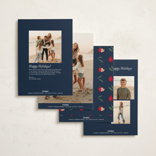 This is a navy rosh hashanah cards with standard by Cindy Reynolds called sweet new year printing on signature in petite