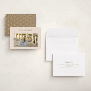 This is a stone rosh hashanah cards with standard by Laura Bolter called classic l'shanah tovah printing on recycled smooth signature in petite