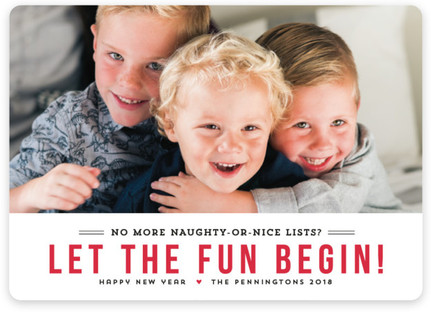 This is a berry new year photo cards by Susan Brown called fun begins