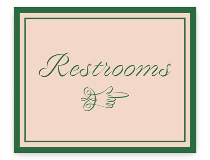 This is a peach wedding signs with standard by Megan Davis called cotillion printing on doublethick in 8x10