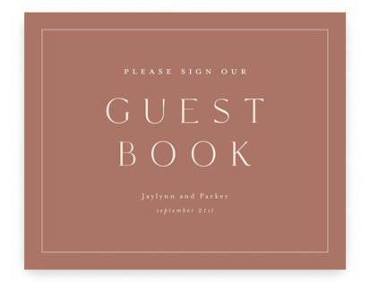 This is a dusty rose wedding signs with standard by Stacey Meacham called warm affection printing on doublethick in 8x10