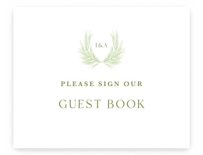 This is a olive wedding signs with standard by Lucrecia Caporale called shoreline elegance printing on doublethick in 8x10