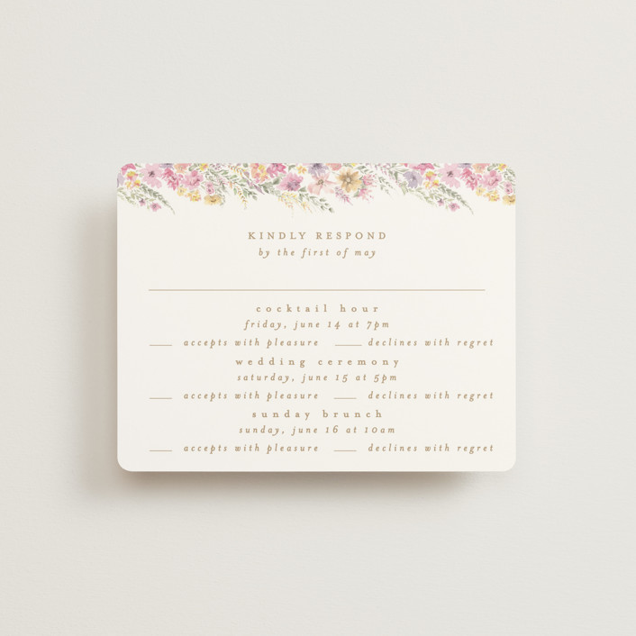 "Floral Arch" - Multi-event Rsvp Cards in Spring by Phrosné Barwood.