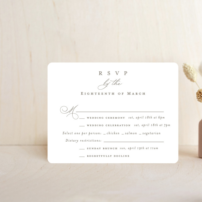 "Overlapping" - Multi-event Rsvp Cards in Cotton by Amy Kross.