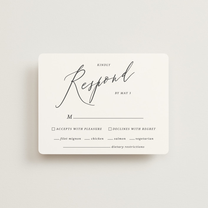 "Crescendo" - Rsvp Cards in Snow by Griffinbell Paper Co..
