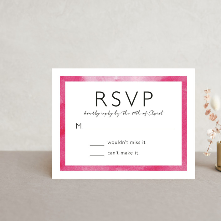 "Skyline -New York" - Rsvp Cards in Magenta by Laura Condouris.