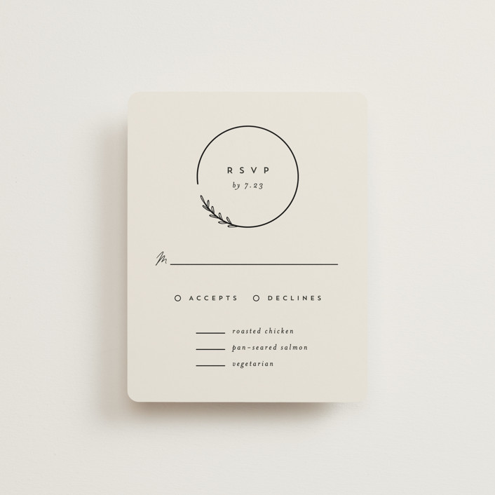 "Connect" - Rsvp Cards in Almond by Brianne Larsen.