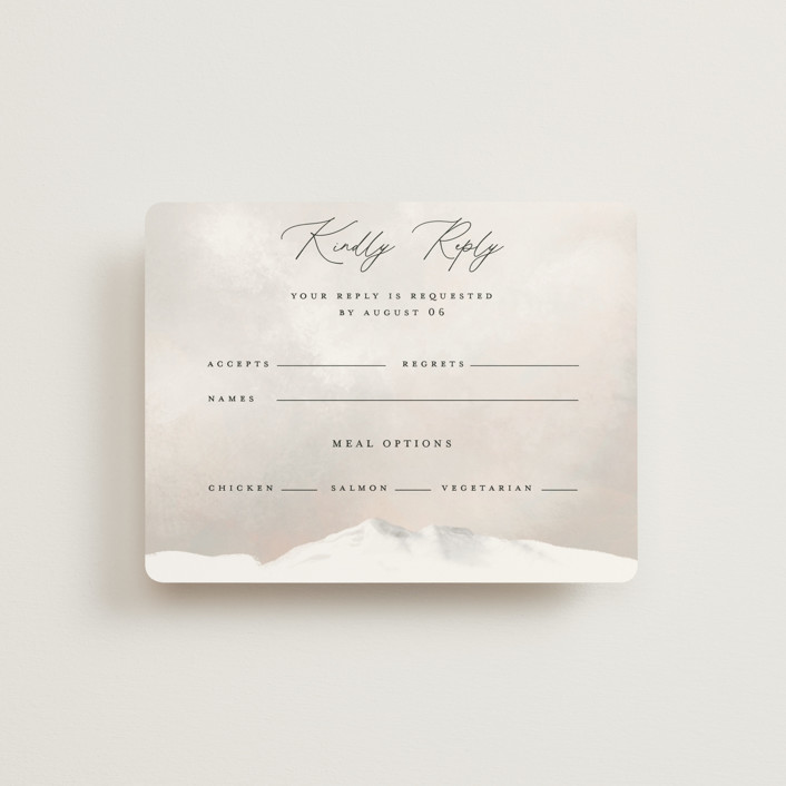 "montagna" - Destination, Rustic Rsvp Cards in Forest by Petra Kern.