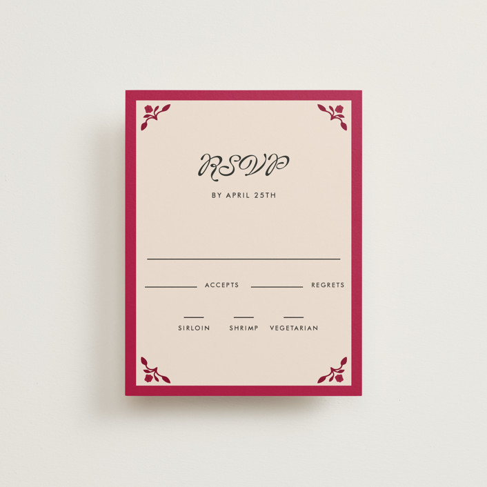 "Victorian Chic" - Vintage Rsvp Cards in Garnet by Morgan Kendall.