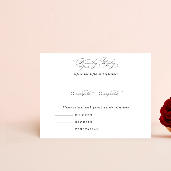 "Together With You" - Rsvp Cards in Noir by Kimberly FitzSimons.