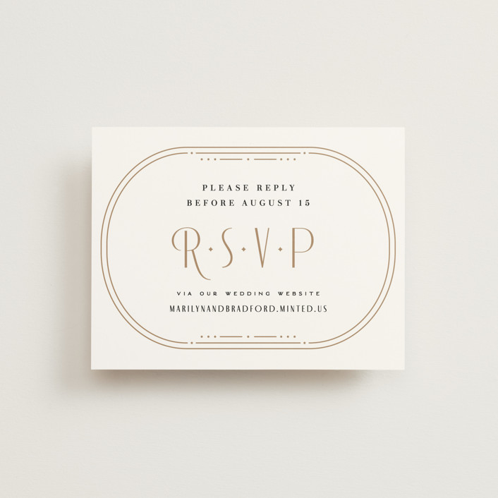 "Encapsulated" - Vintage Rsvp Online Enclosure Cards in Black Tie by Hooray Creative.