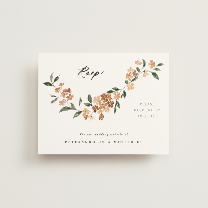 Sweeping Vine RSVP Online Enclosure Cards by Itsy Belle Studio Minted