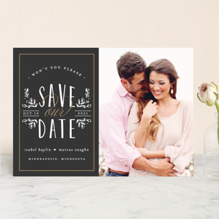 Tiny Initials Retired Save The Date Cards