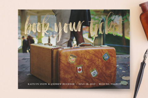 Book Your Ticket Retired Save The Date Cards