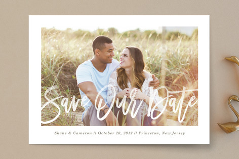 Soft Script Retired Save The Date Cards