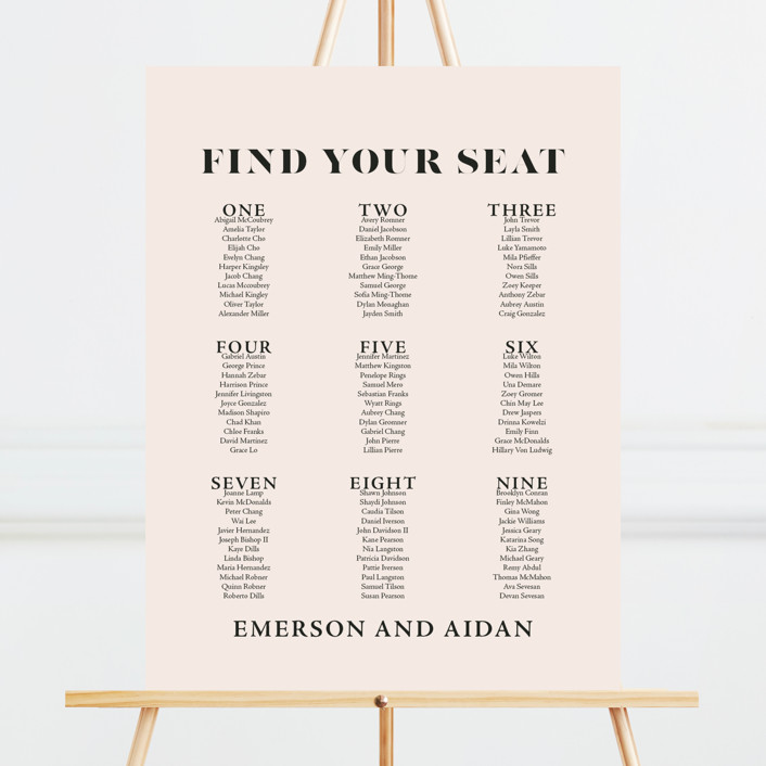 Finally Custom Seating Chart by Up Up Creative Minted