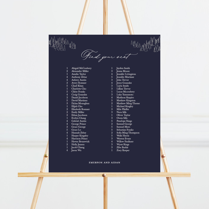 Peaks Custom Seating Chart by Sarah Brown Minted