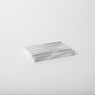 This is a gray accent pieces by Pretti.Cool called grey & white soap dish in standard