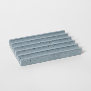 This is a blue accent pieces by Pretti.Cool called light blue terrazzo soap dish in standard