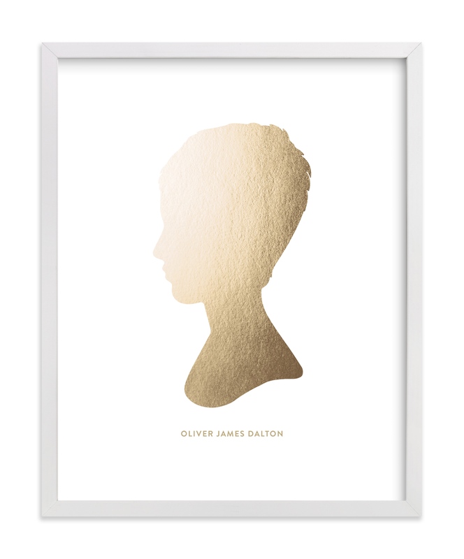 This is a gold silhouette art by Minted called Silhouette Foil  Art.