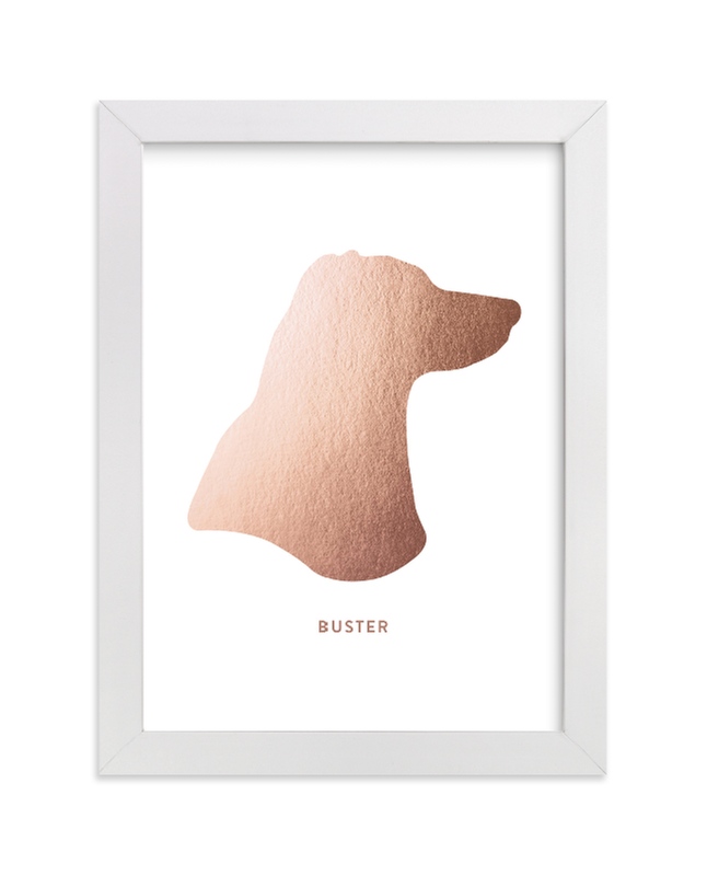 "Custom Pet Silhouette Foil Art" - Silhouette Foil Art by Minted in beautiful frame options and a variety of sizes.