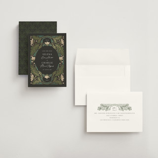 This is a lily petite save the dates with foil pressed by Jen Owens called embellished printing on signature in petite