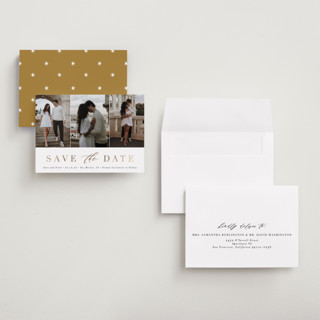This is a eclipse petite save the dates with foil pressed by Andrea Cernin called minimal elegance printing on recycled smooth signature in petite