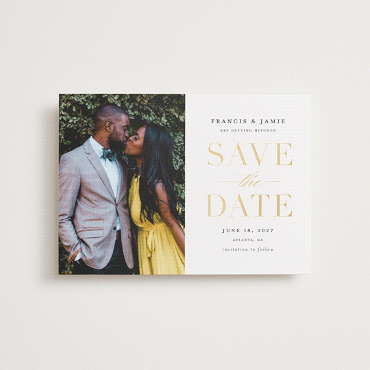 Simply Striking FoilPressed Save the Date Petite Cards by Stacey