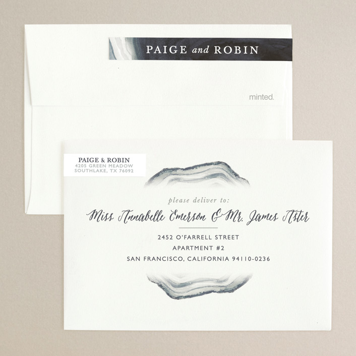 Gilt Agate FoilPressed Save The Date Cards by Kaydi Minted