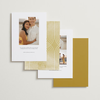 This is a cloud foil stamped save the date cards with foil pressed by silverscreen studio called deco arch printing on recycled smooth signature in standard
