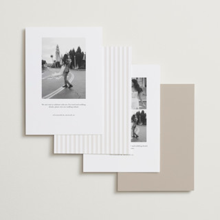 This is a silk foil stamped save the date cards with foil pressed by Kelly Schmidt called monogram script printing on recycled smooth signature in standard