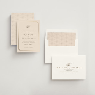 This is a bisque foil stamped save the date cards with foil pressed by chocomocacino called lussekatter printing on signature in standard