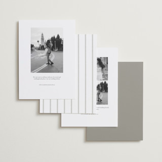 This is a cotton foil stamped save the date cards with foil pressed by Robert and Stella called parque printing on recycled smooth signature in standard