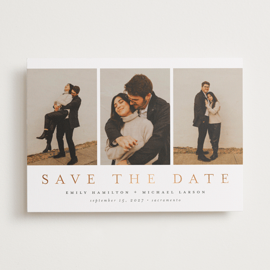 Elegant Trio save the date