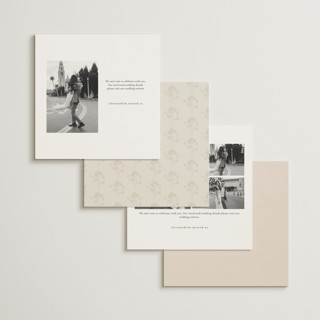 This is a sand foil stamped save the date cards with foil pressed by Hannah Bowman called petite jolie printing on signature in standard