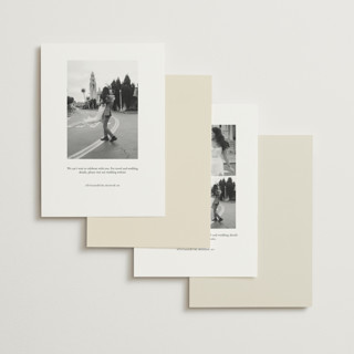 This is a noir foil stamped save the date cards with foil pressed by Ani Somi called stars printing on signature in standard