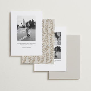 This is a fawn foil stamped save the date cards with foil pressed by Nicoletta Savod called romantics printing on recycled smooth signature in standard