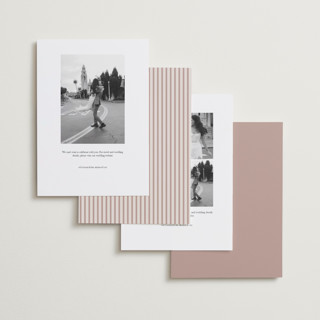 This is a ivory foil stamped save the date cards with foil pressed by Christy Hy Lee called refine frame printing on recycled smooth signature in standard