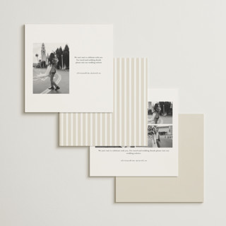 This is a ivory foil stamped save the date cards with foil pressed by Ana Sharpe called heirloom union printing on signature in standard