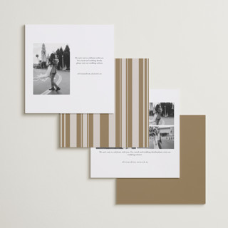 This is a cream foil stamped save the date cards with foil pressed by Jelena Vuletic called ornate printing on recycled smooth signature in standard