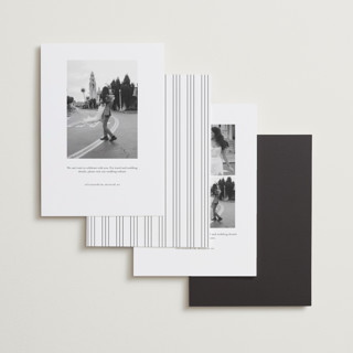 This is a ink foil stamped save the date cards with foil pressed by Stacey Meacham called uncomplicated printing on recycled smooth signature in standard
